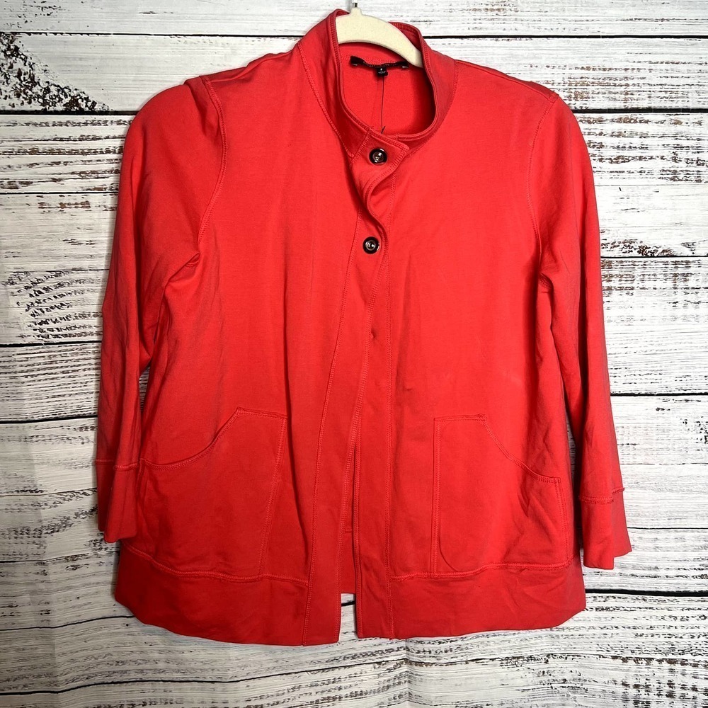 Lafayette 148 New York Coral 2 Button Jacket Sm